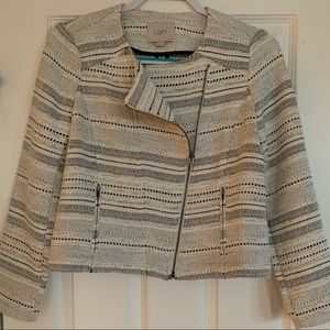 Ann Taylor Loft Petite ZIP Up Blazer size 4P